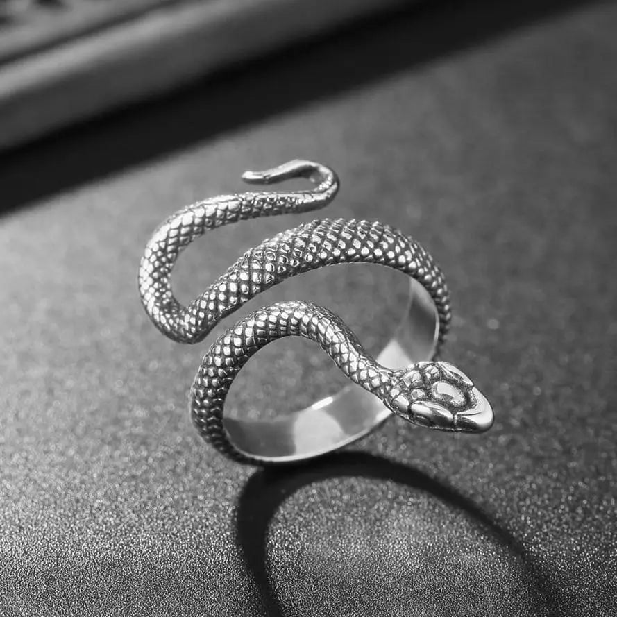 Retro Snake Stainless Steel Ring VRAFI