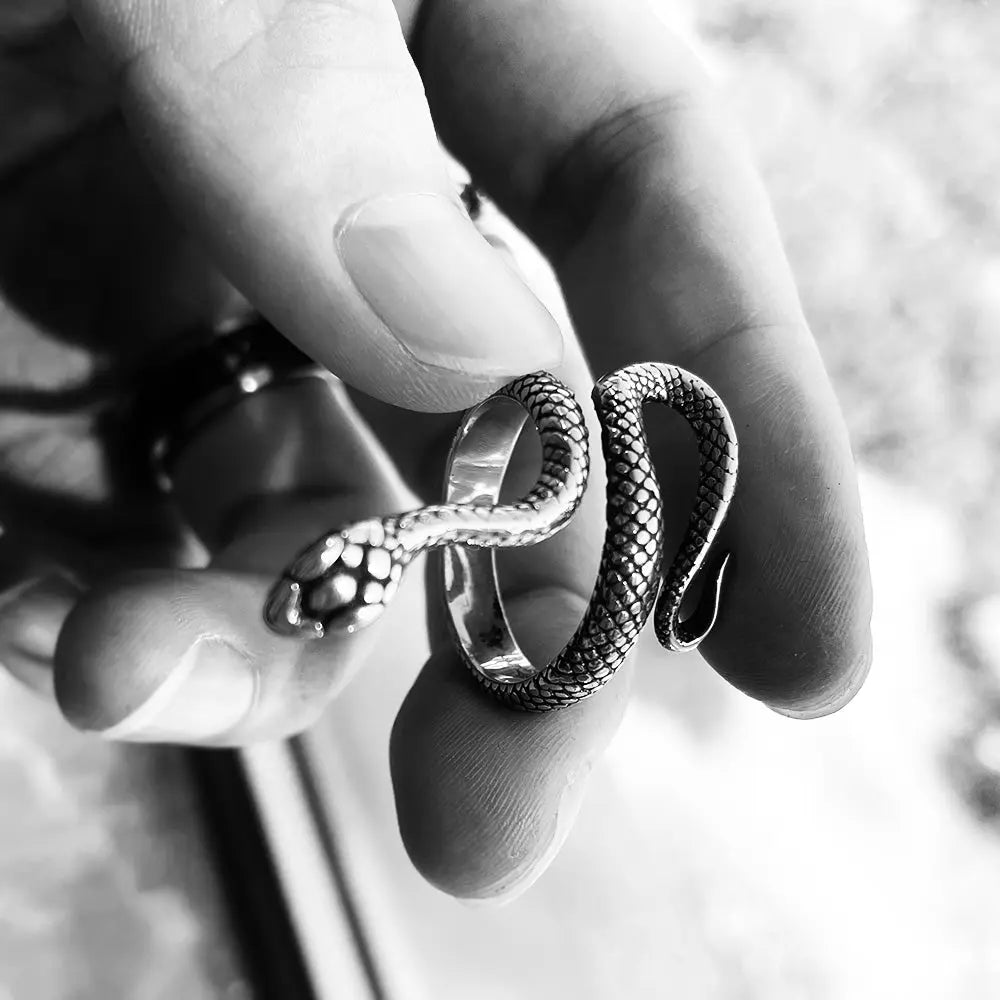 Retro Snake Stainless Steel Ring VRAFI