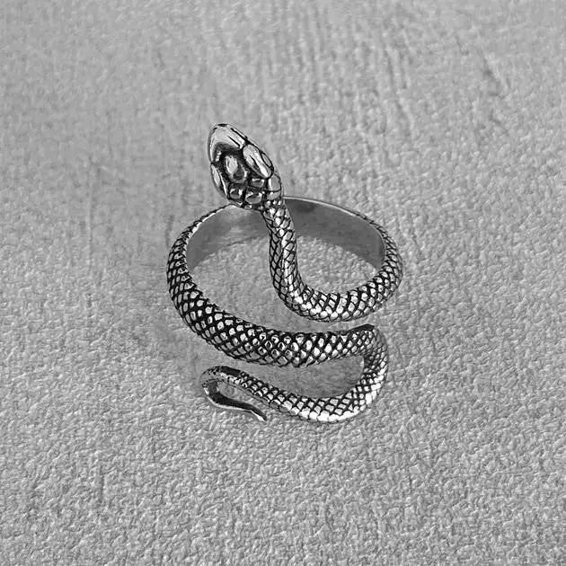 Retro Snake Stainless Steel Ring VRAFI