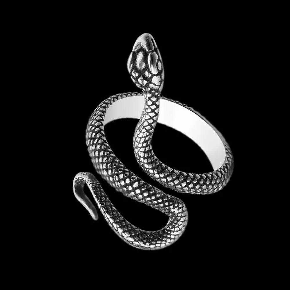 Retro Snake Stainless Steel Ring VRAFI