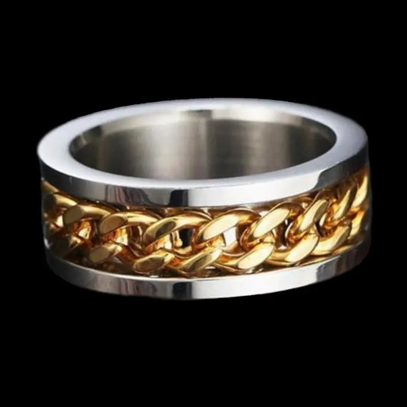 Rotatable Chain Stainless Steel Ring - Vrafi Jewelry