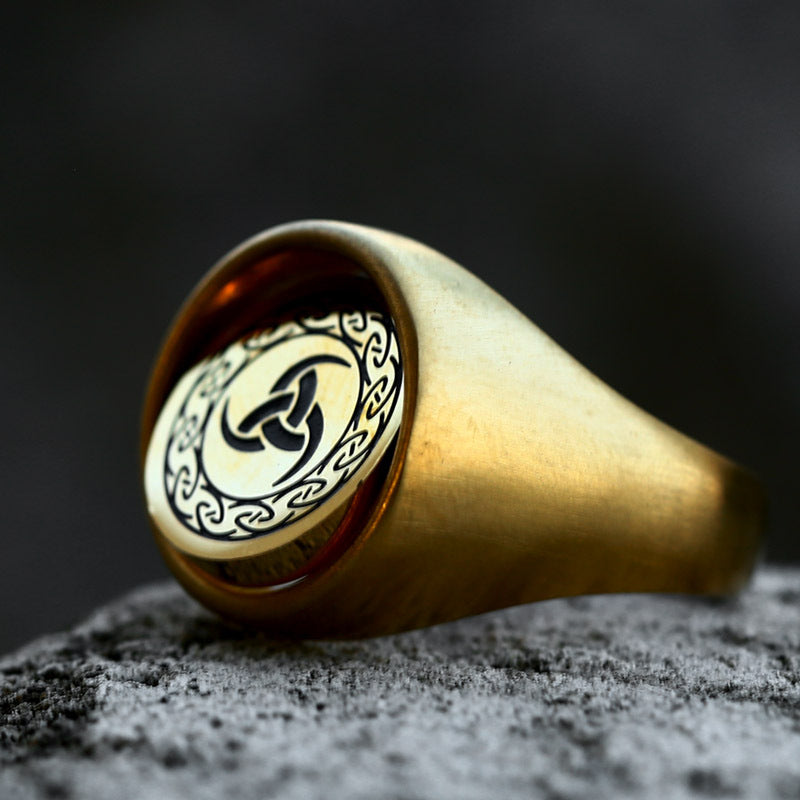 Rotatable Tree of Life Viking Ring