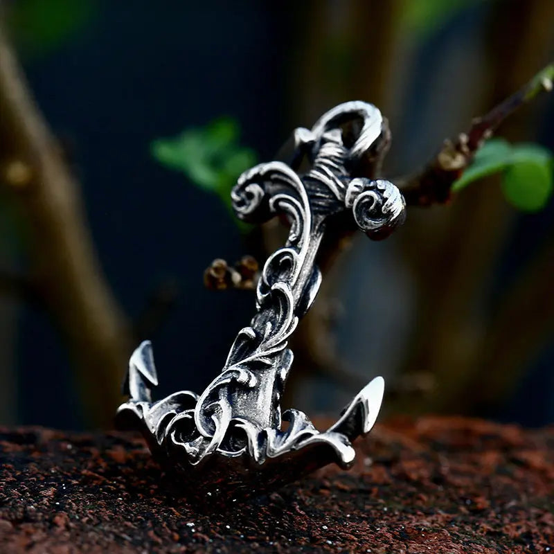 Rough Sea Anchor Pendant - Vrafi Jewelry