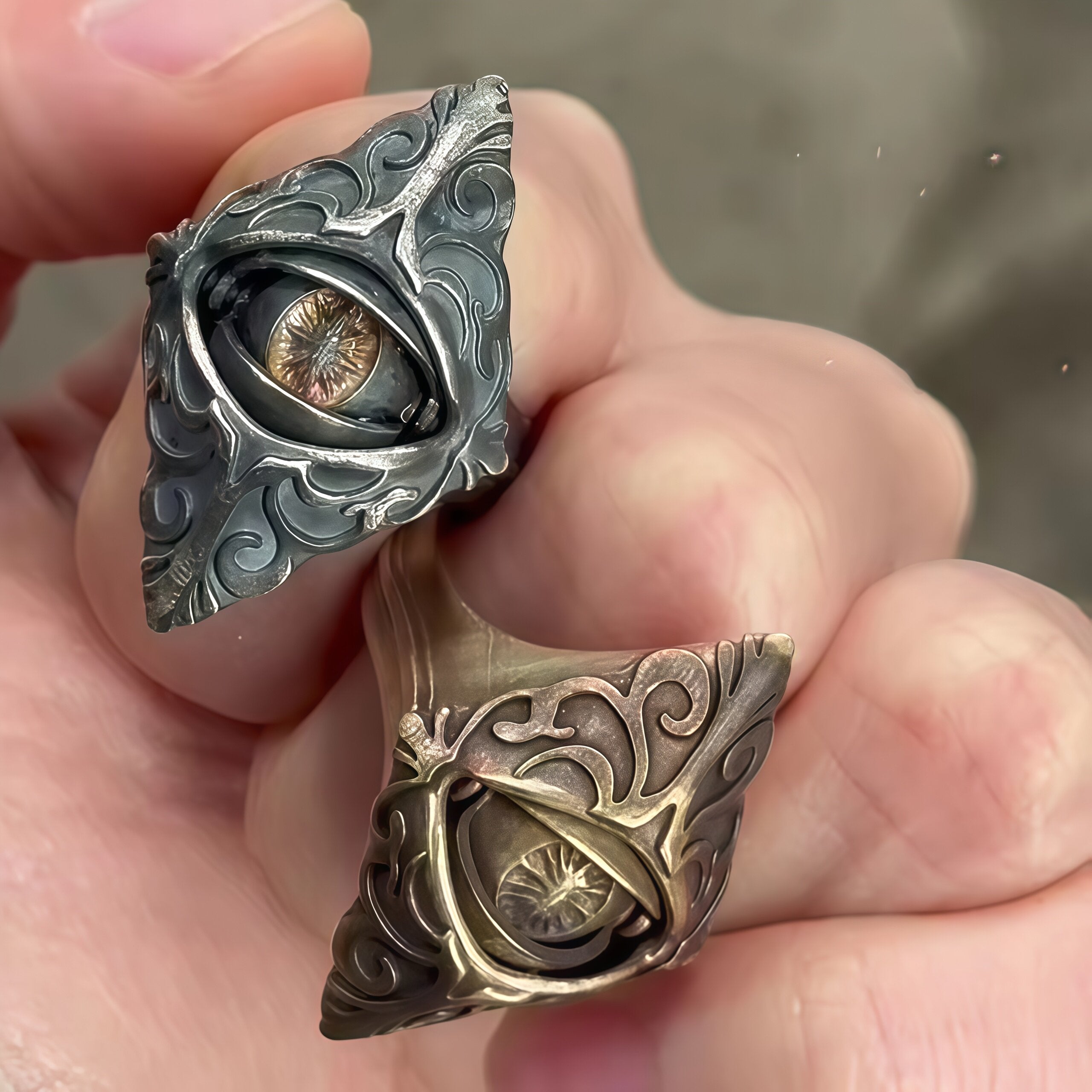 Blinking All Seeing Eye Ring