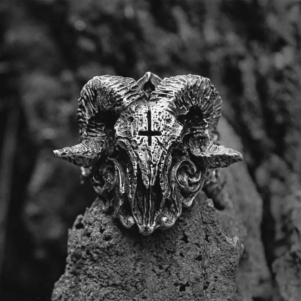 Satanic Demon Sorath Skull Ring - Vrafi Jewelry