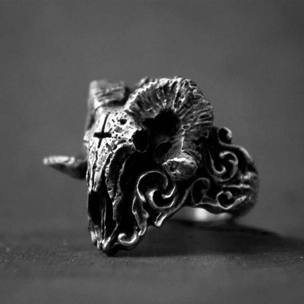 Satanic Demon Sorath Skull Ring - Vrafi Jewelry