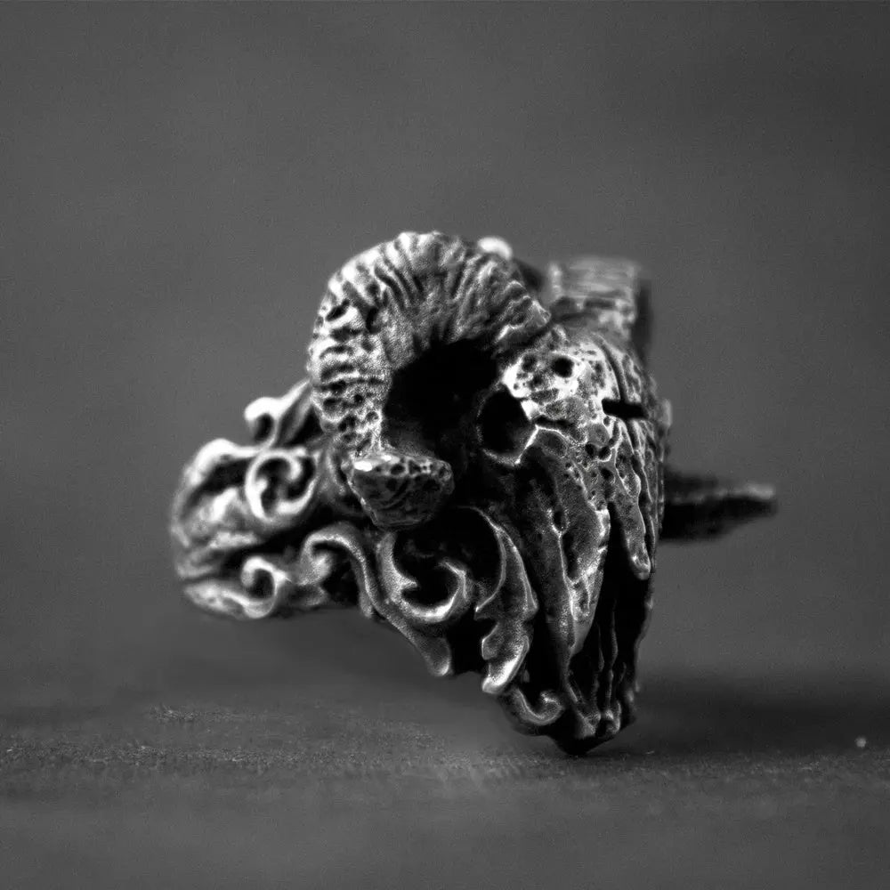 Satanic Demon Sorath Skull Ring - Vrafi Jewelry