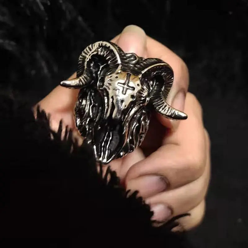 Satanic Demon Sorath Skull Ring - Vrafi Jewelry