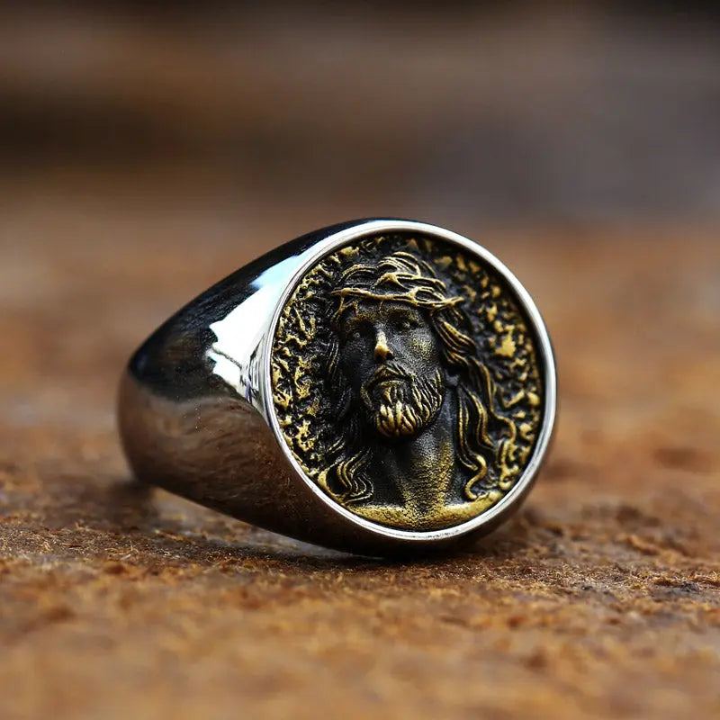 Savior Jesus Portrait Ring - Vrafi Jewelry