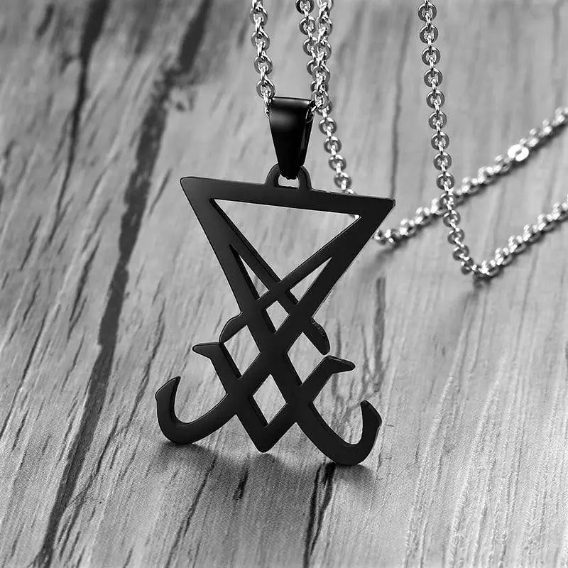 Seal Of Lucifer Nephilim Satan Stainless Steel Necklace - Vrafi Jewelry