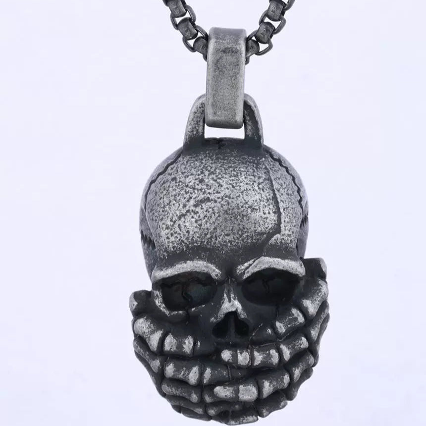 See No Evil Speak No Evil Skull Pendant