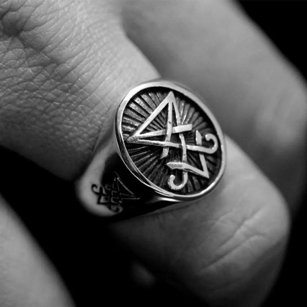 Sigil of Lucifer Satan Seal Ring - Vrafi Jewelry