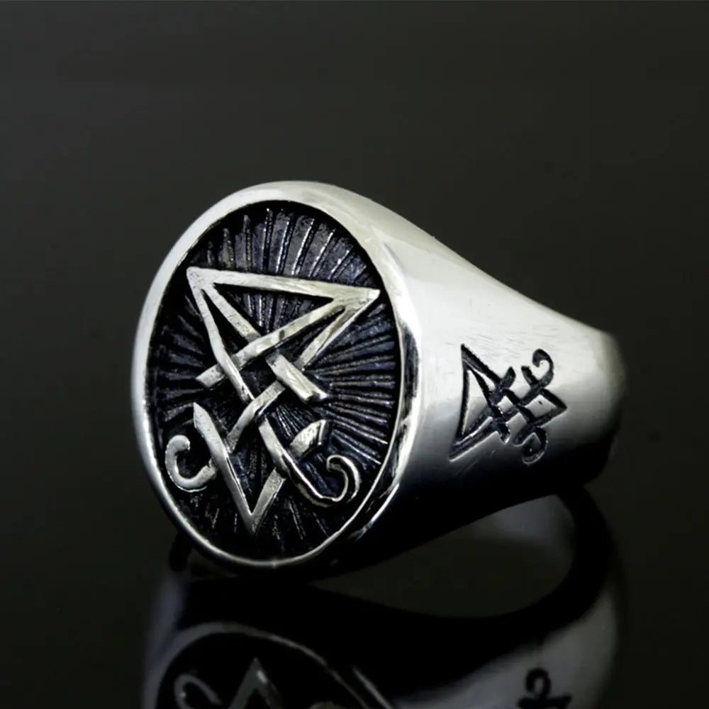 Sigil of Lucifer Satan Seal Ring - Vrafi Jewelry