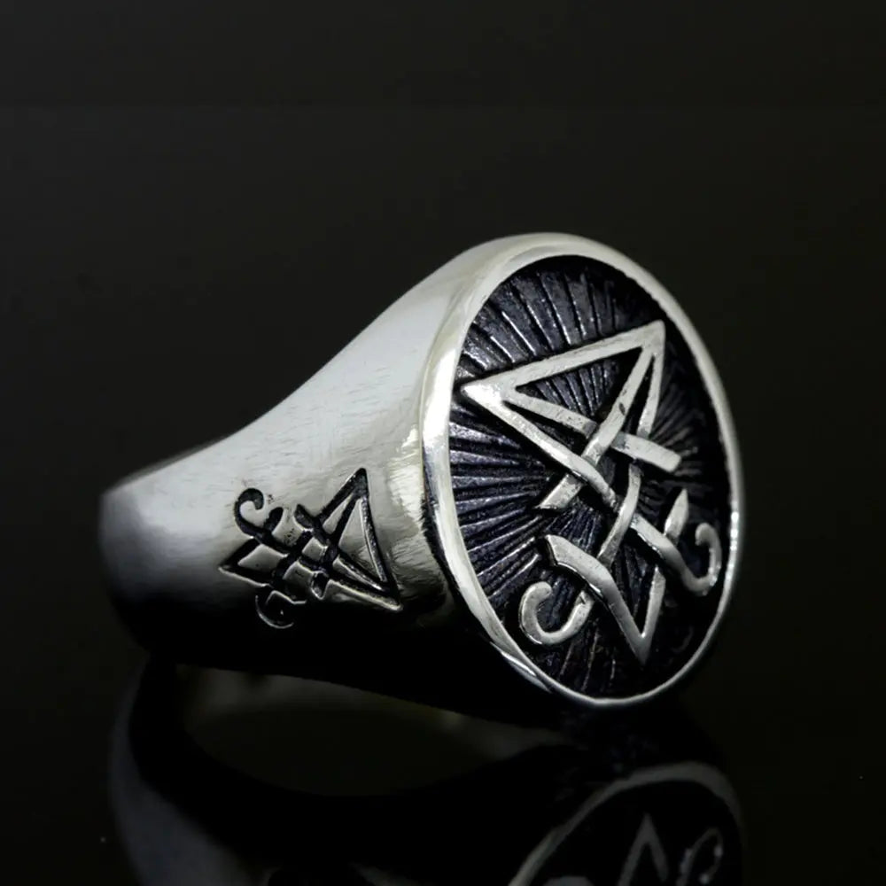 Sigil of Lucifer Satan Seal Ring - Vrafi Jewelry