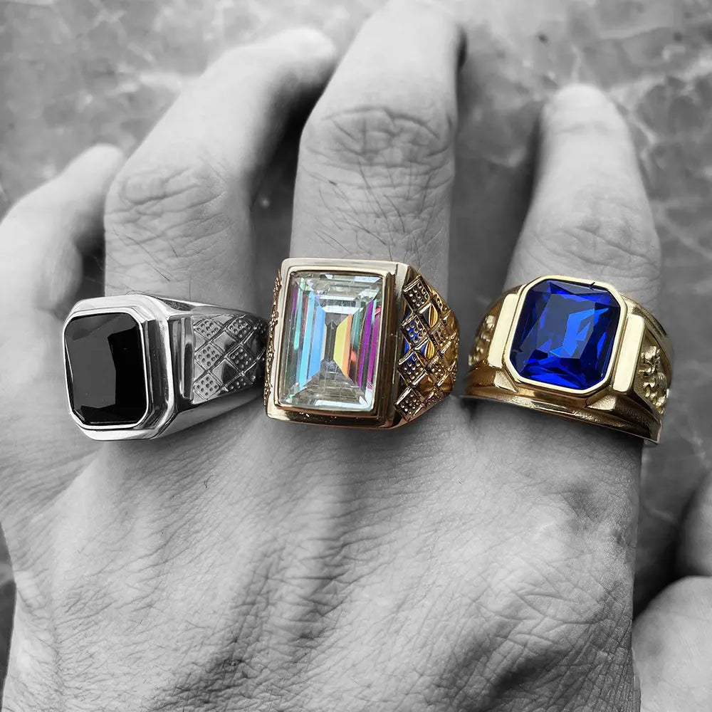 Simple Colored Gemstone Ring VRAFI