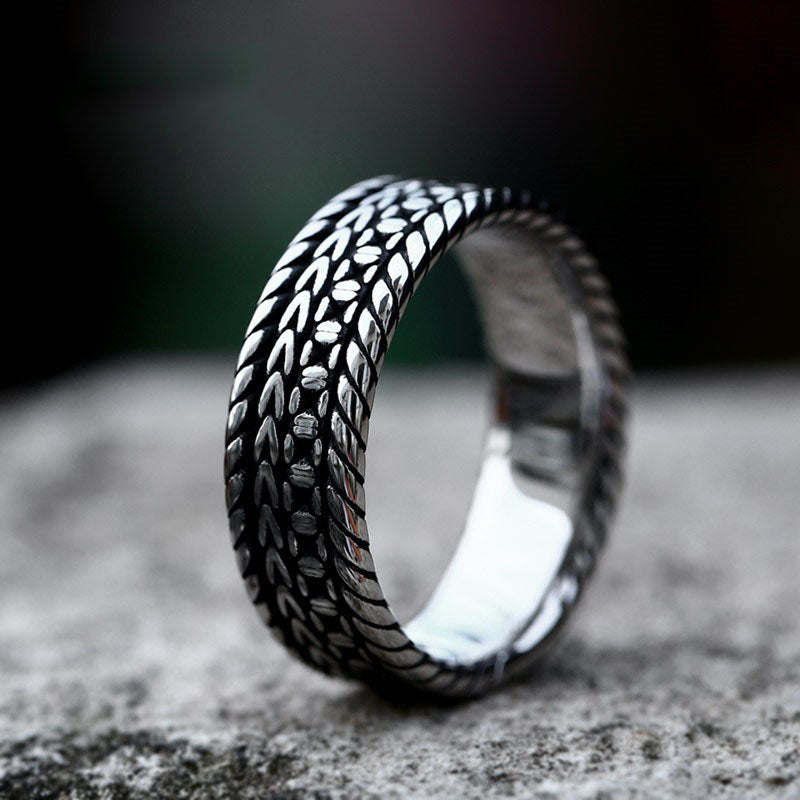 Simple Punk Stainless Steel Ring-Vrafi Jewelry