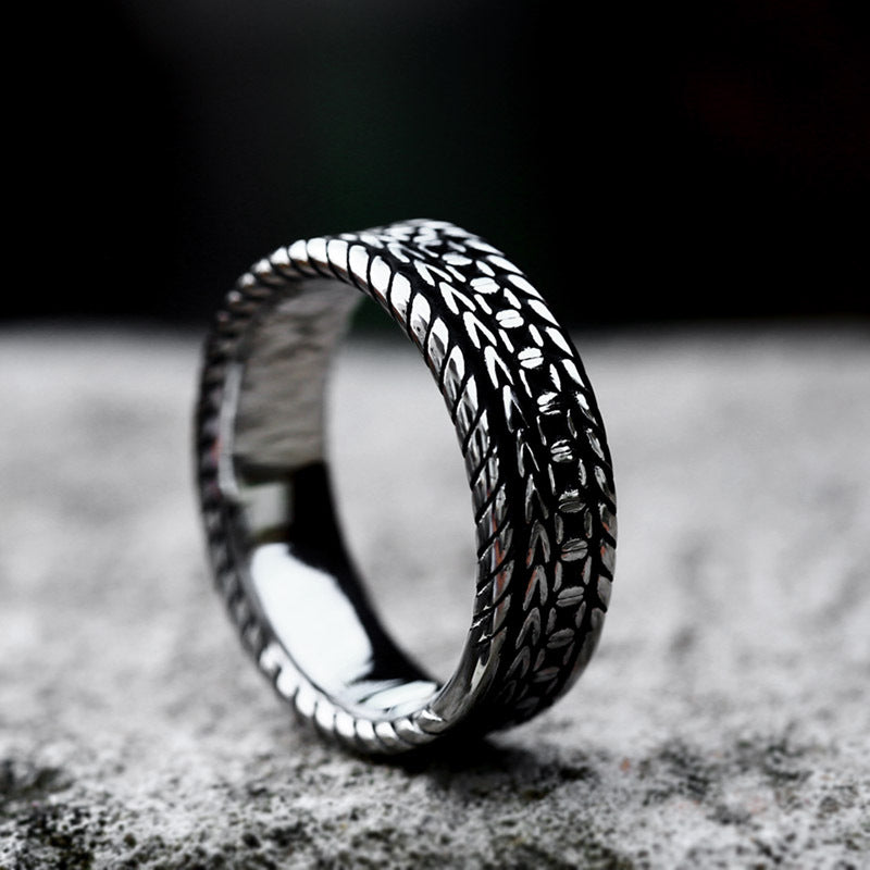 Simple Punk Stainless Steel Ring-Vrafi Jewelry