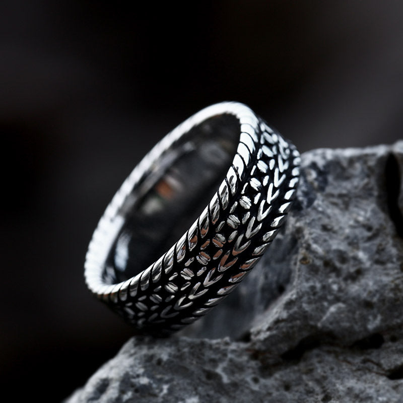 Simple Punk Stainless Steel Ring-Vrafi Jewelry