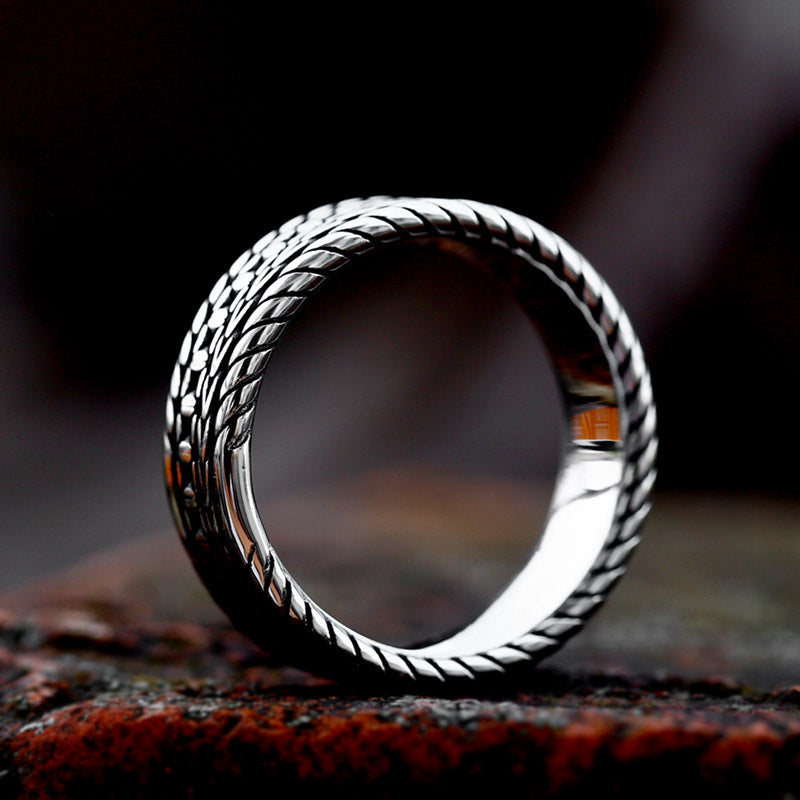 Simple Punk Stainless Steel Ring-Vrafi Jewelry