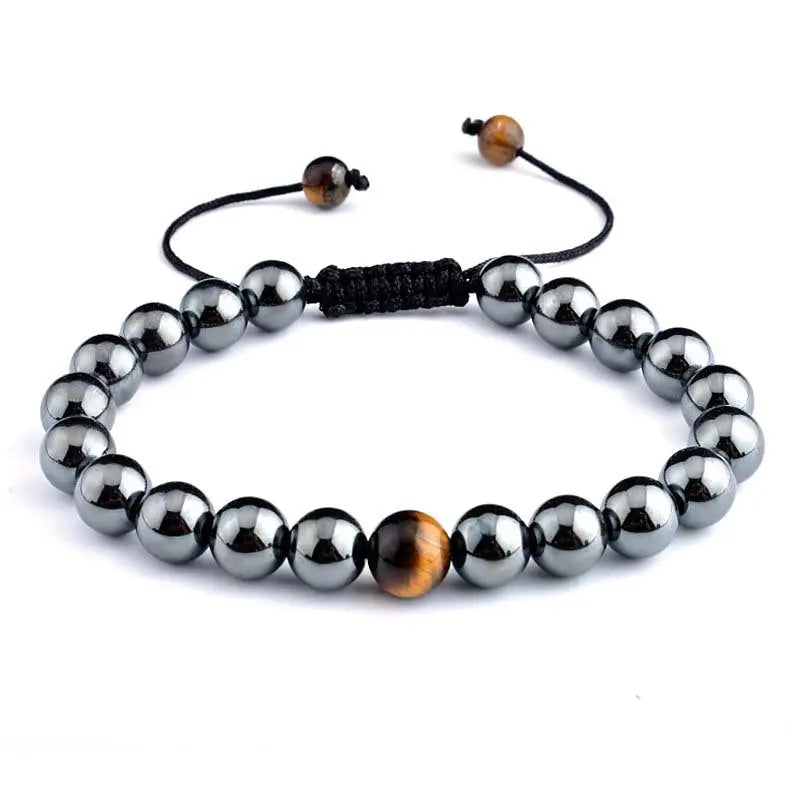 Single-row Adjustable Gemstone Beads Bracelet VRAFI