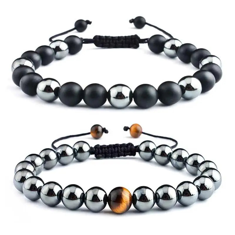 Single-row Adjustable Gemstone Beads Bracelet VRAFI