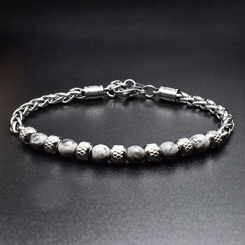 Single-row Bead Stainless Steel Bracelet VRAFI