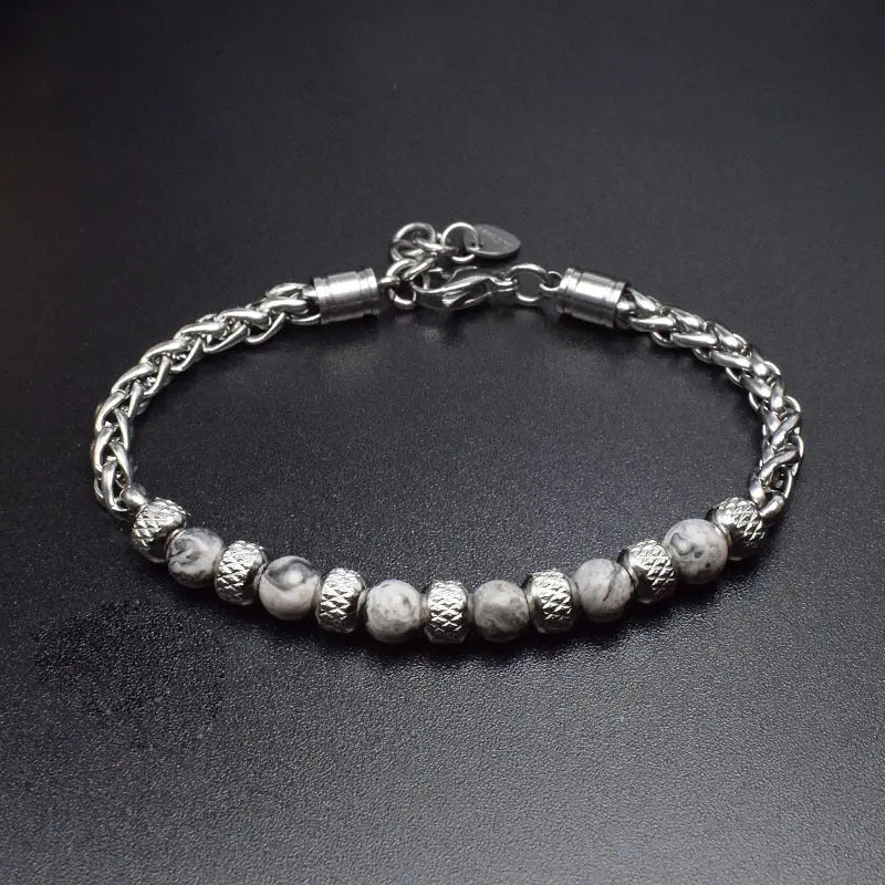 Single-row Bead Stainless Steel Bracelet VRAFI