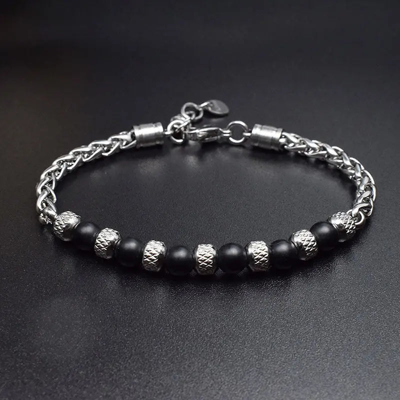 Single-row Bead Stainless Steel Bracelet VRAFI