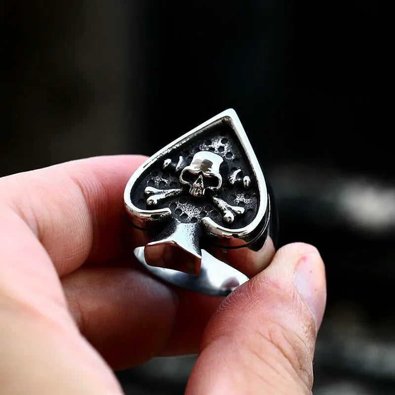 Spade Skull Stainless Steel Ring VRAFI