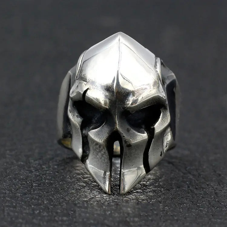 Spartan Warrior Sterling Silver Ring - Vrafi Jewelry