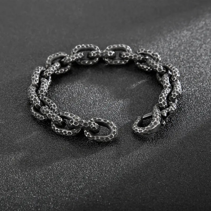 Spotted Cable Link S-Hook Stainless Steel Bracelet VRAFI