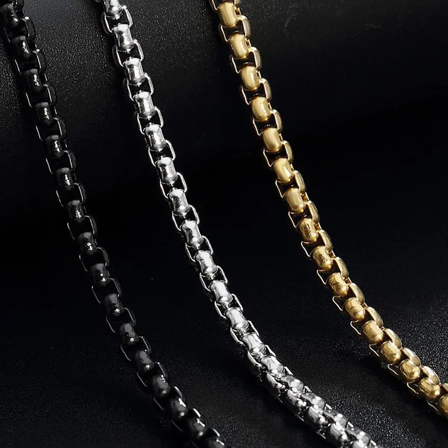Square Pearl Stainless Steel Chain VRAFI