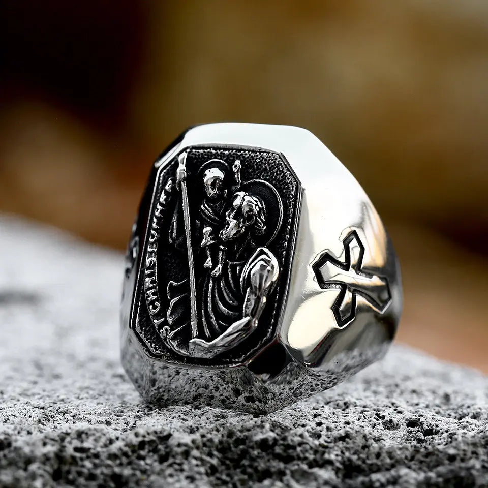 St. Christopher Stainless Steel Ring VRAFI