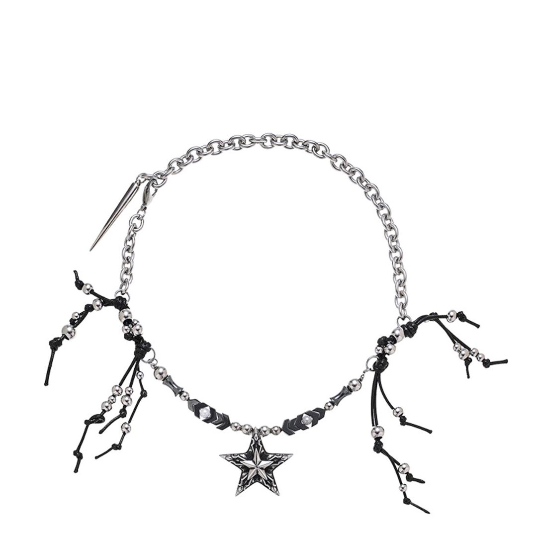 Star Hand-Beaded Clavicle Necklace