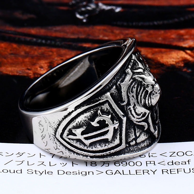 Steel Warrior Men's Tiger Ring