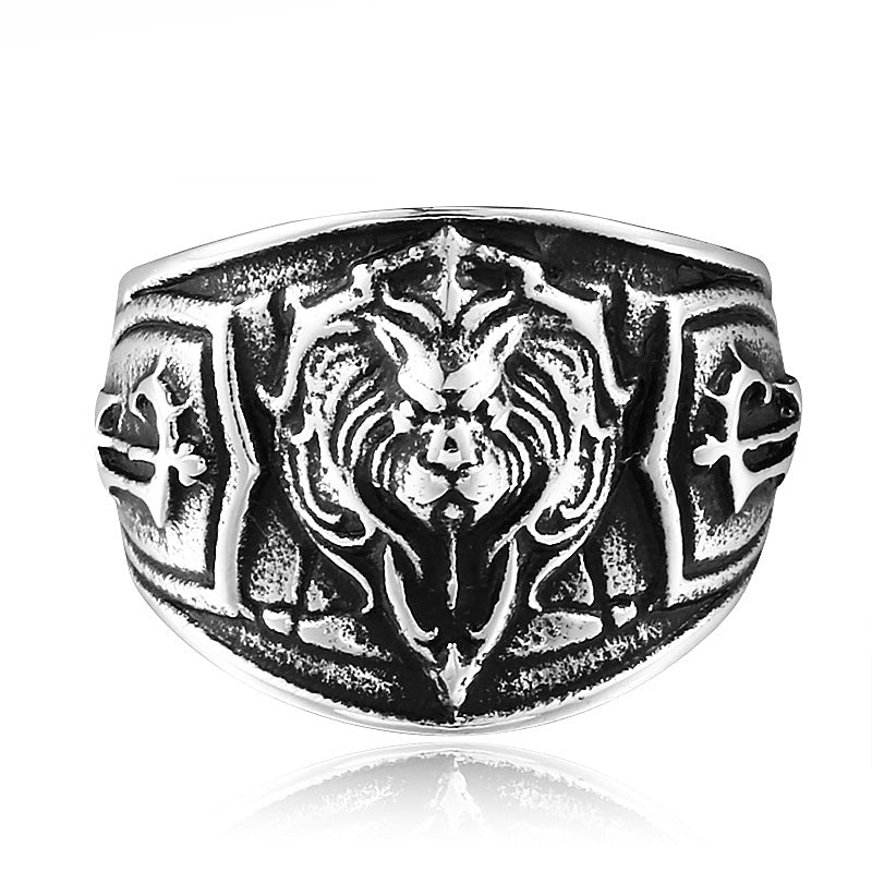 Steel Warrior Men's Tiger Ring