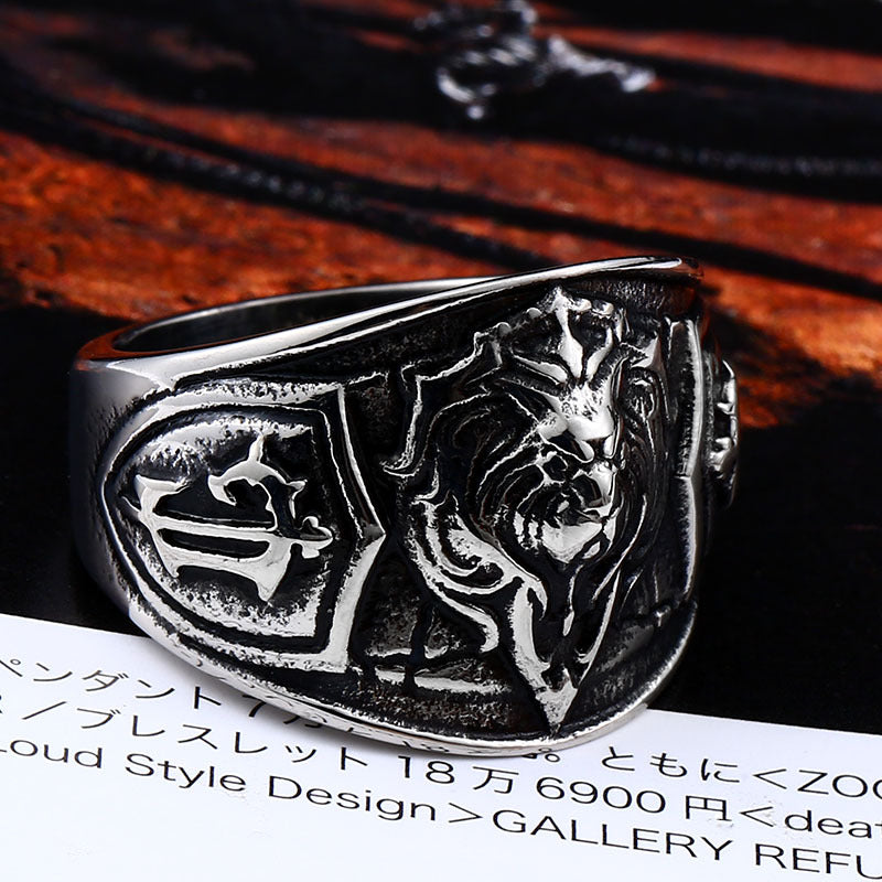 Steel Warrior Men's Tiger Ring