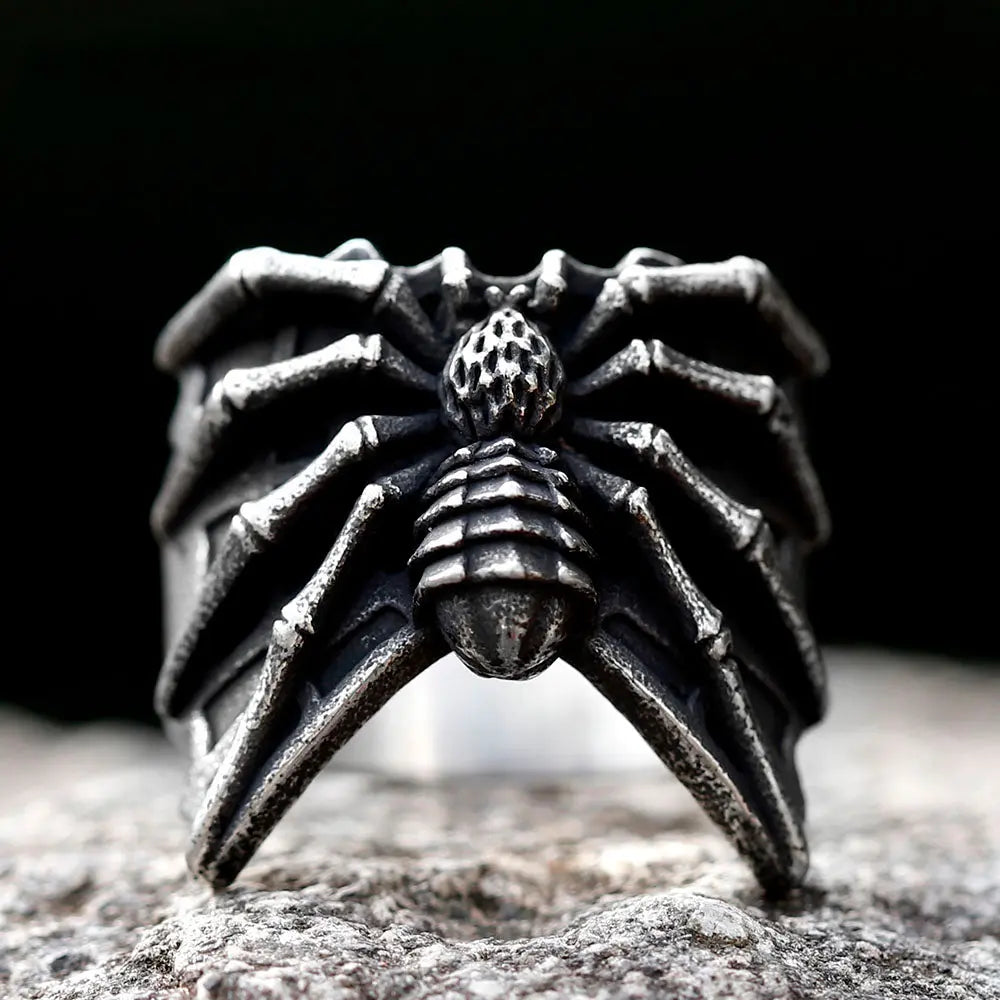 Stereoscopic Spider Stainless Steel Ring VRAFI