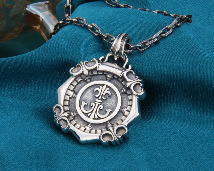 Sterling Silver Nautical Compass Pendant VRAFI