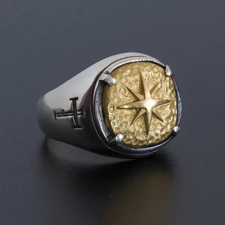 The Compass Sterling Silver Ring - Vrafi Jewelry