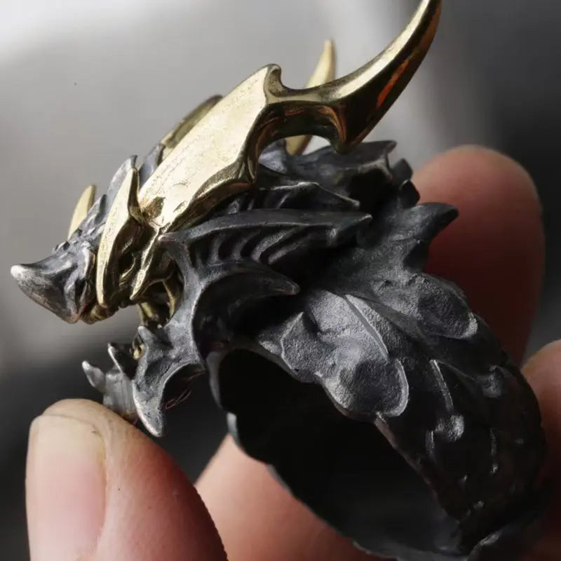 The Darken Dragon Silver Ring SAMTAO