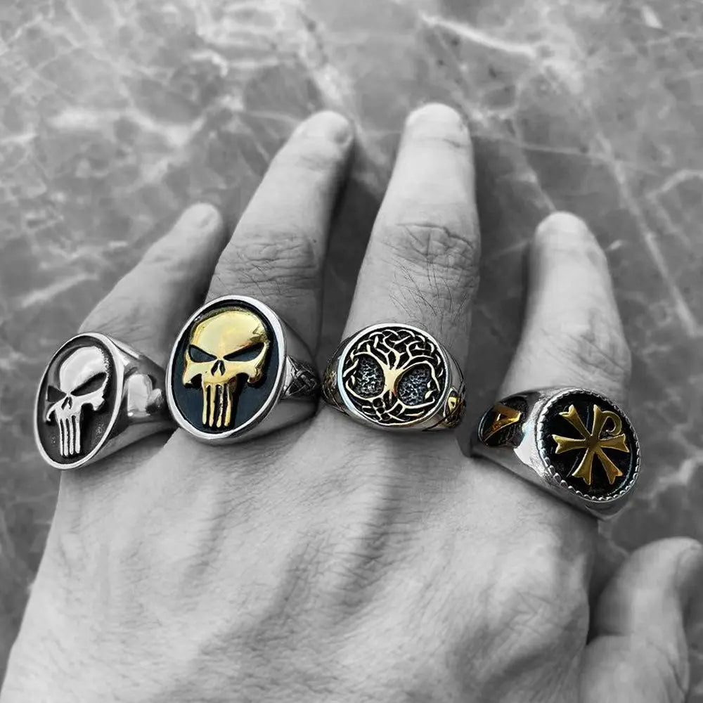 The Punisher Skull Stainless Steel Ring VRAFI