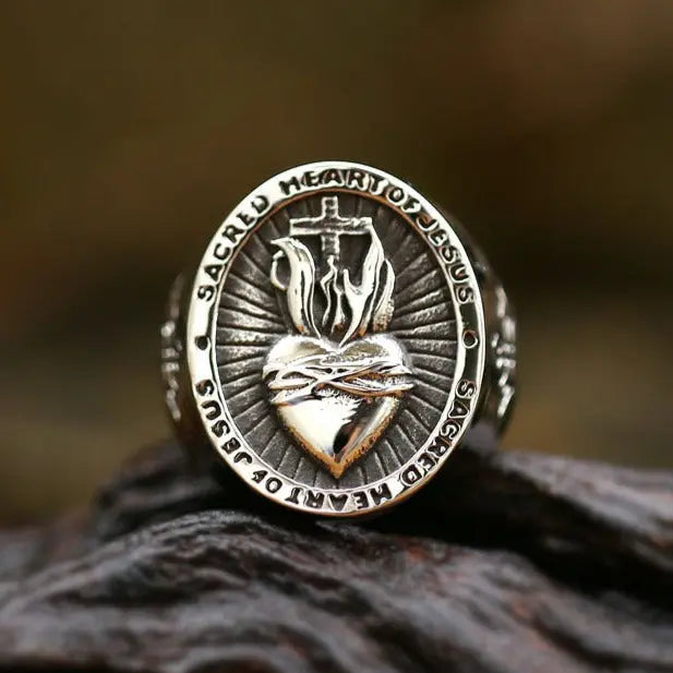 The Sacred Heart Stainless Steel Ring VRAFI