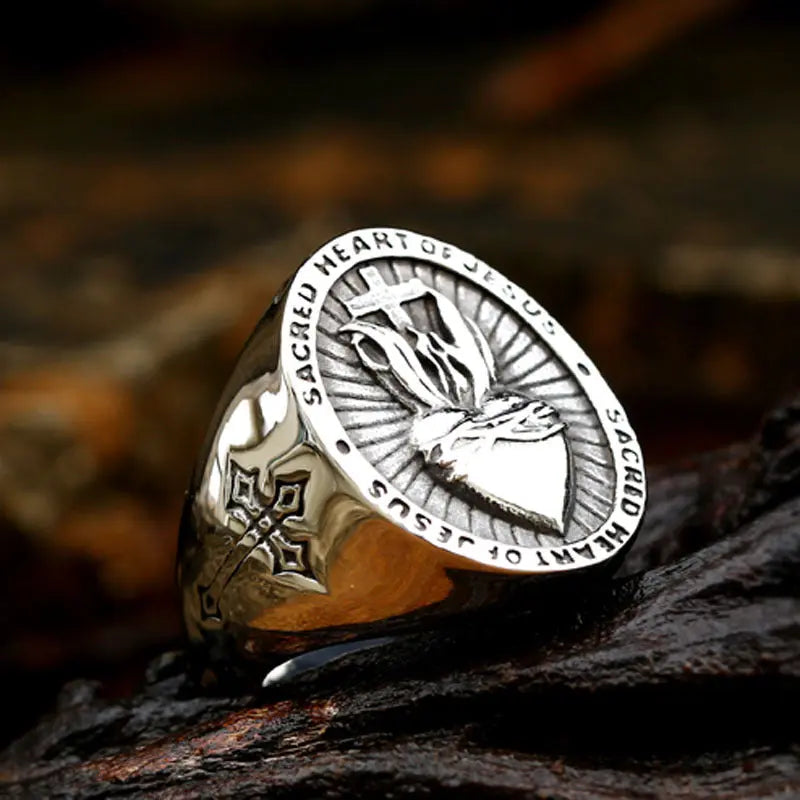 The Sacred Heart Stainless Steel Ring VRAFI