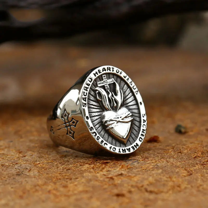 The Sacred Heart Stainless Steel Ring VRAFI