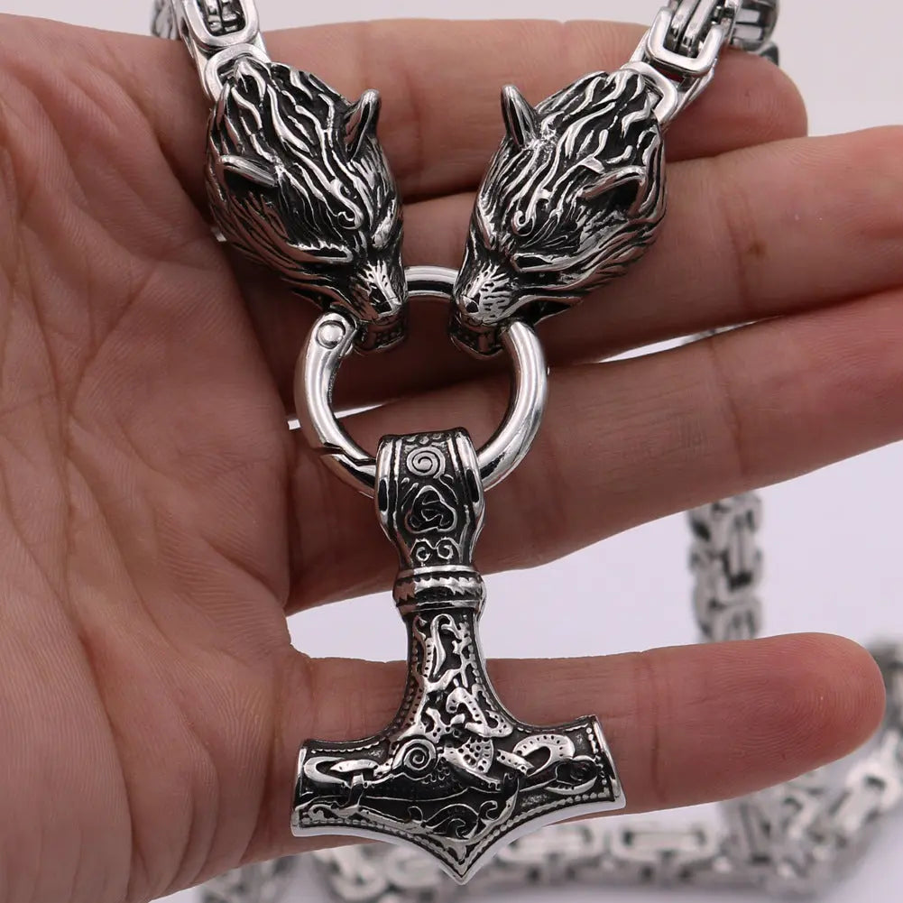 Thor's Hammer Stainless Steel Pendant - Vrafi Jewelry