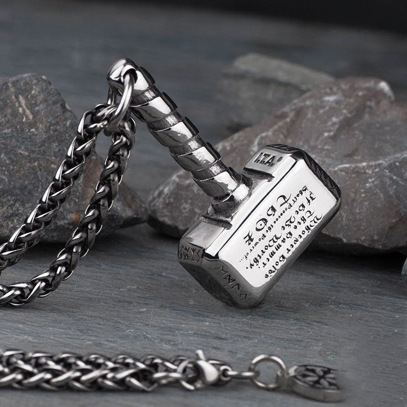 Thor's Hammer Stainless Steel Pendant