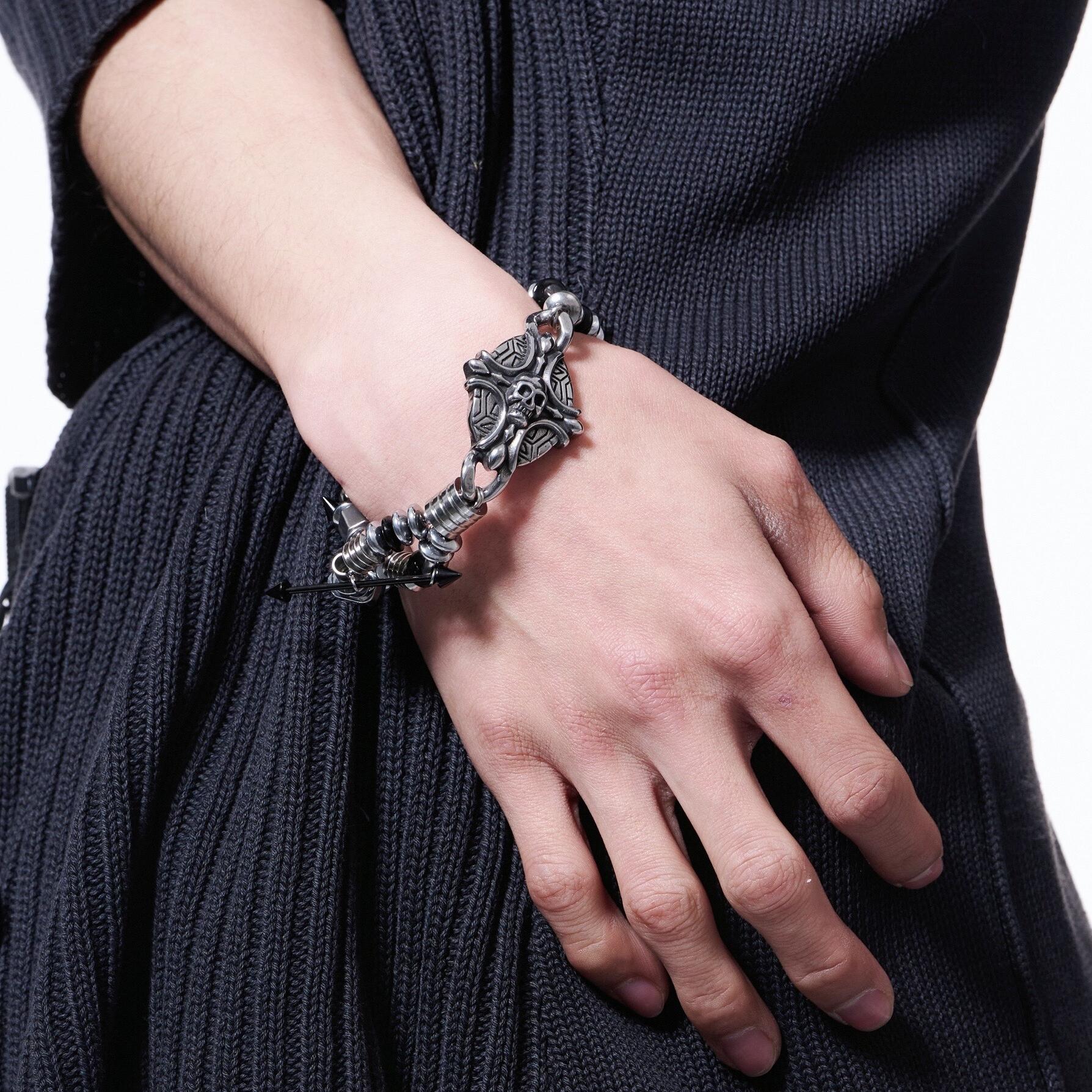 Skull Cross Vintage Distressed Bracelet