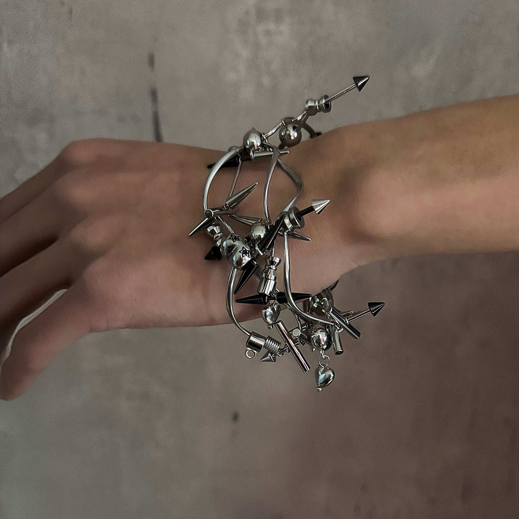 Titanium Steel Thorn Hollow Design Bracelet