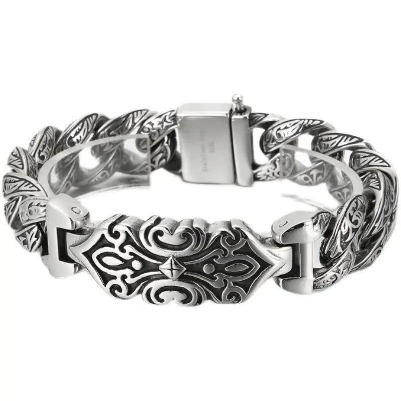 Totem Style Open Box Clasp Stainless Steel Bracelet VRAFI